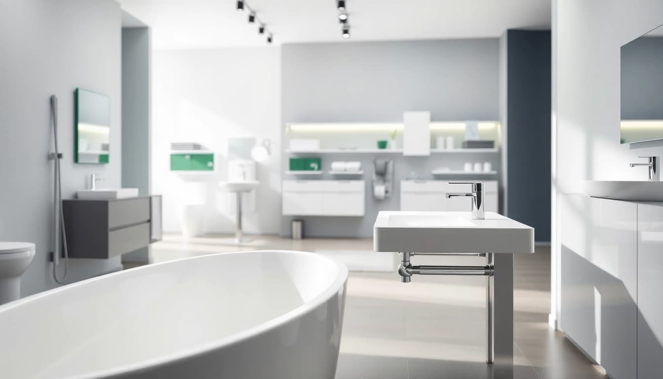 Die sanitären Lösungen von sonni sanitär GmbH in einem modernen Badezimmerdesign.
