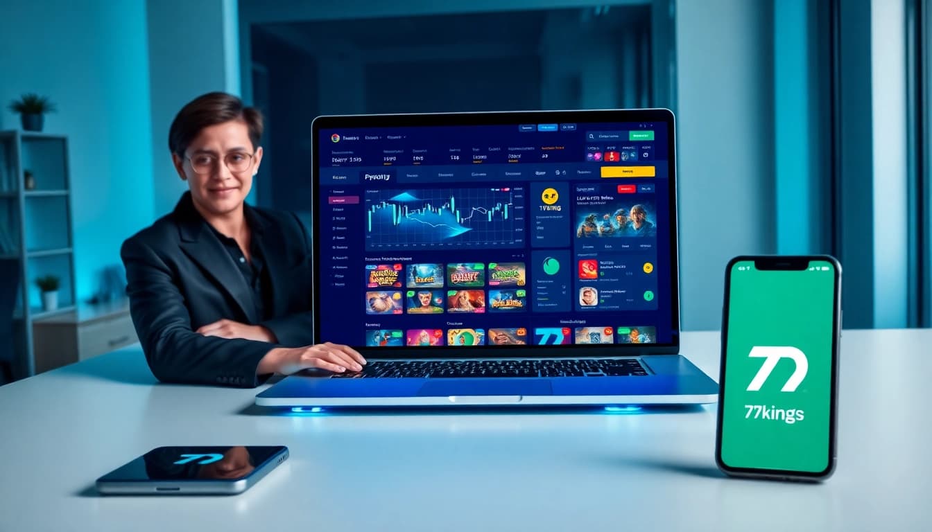 79king online betting platform on a laptop screen showcasing bets and games