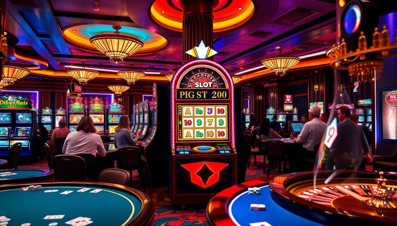 Experience thrilling gameplay on PG slot machines at a luxurious casino.