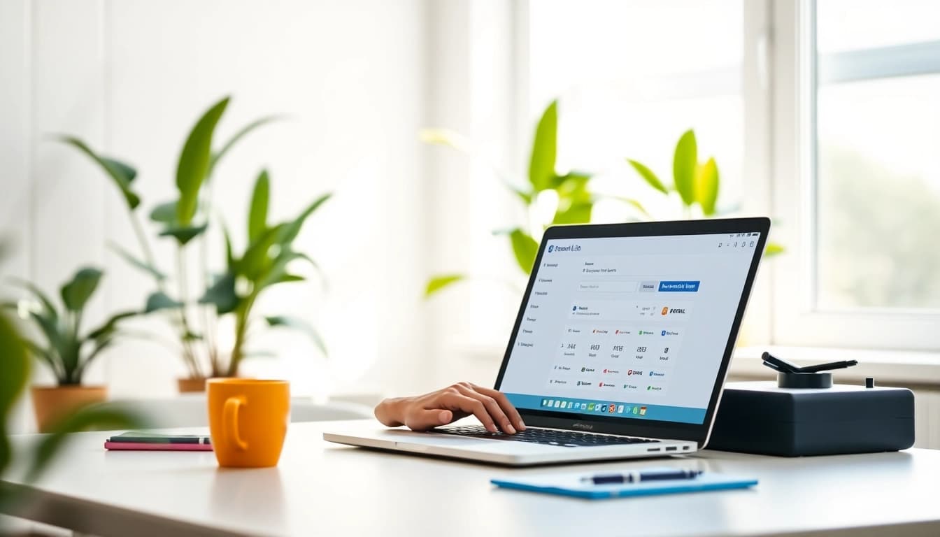 Setting up payment links for content creators in a modern workspace.