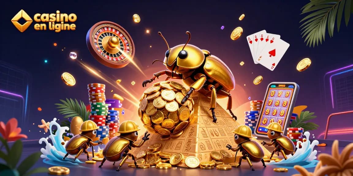 Initiez votre expérience de jeu au casino en ligne avec des centaines de pièces d'or et des symboles égyptiens dynamiques.