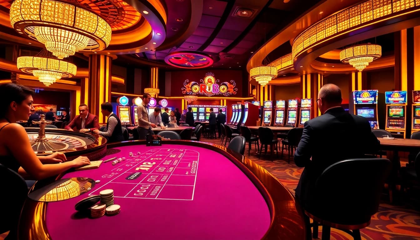 Experience high-stakes gaming at tr88 with engaging players at a luxurious blackjack table.