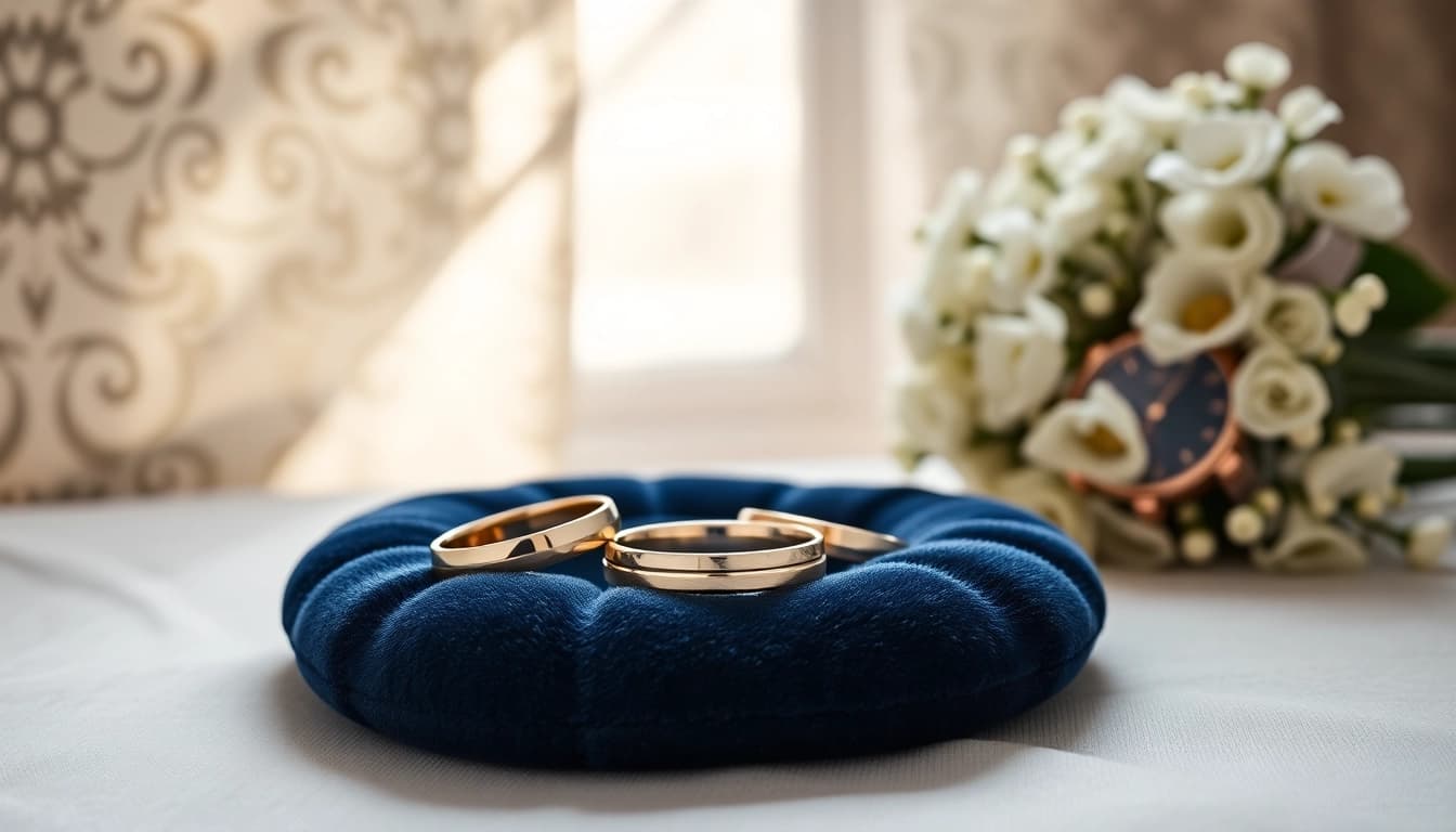 Showcasing stunning mens wedding rings on plush velvet, emphasizing elegance and craftsmanship.