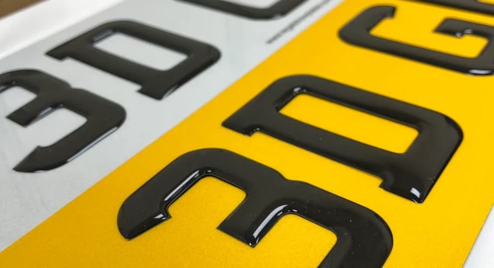 High Quality 3D Gel Number Plates for Cars &amp; Motorbikes | Legal Show Plates