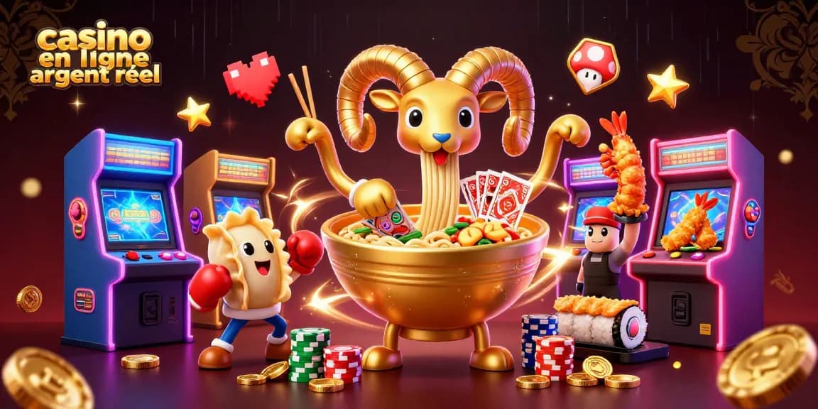 Découvrez le casino en ligne argent réel avec une scène animée, où l'on joue aux cartes et on empile des jetons.