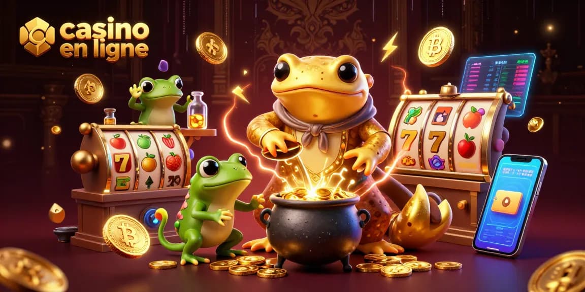 Jouez aux machines à sous chez casino en ligne avec une illustration captivante de personnages fantastiques.