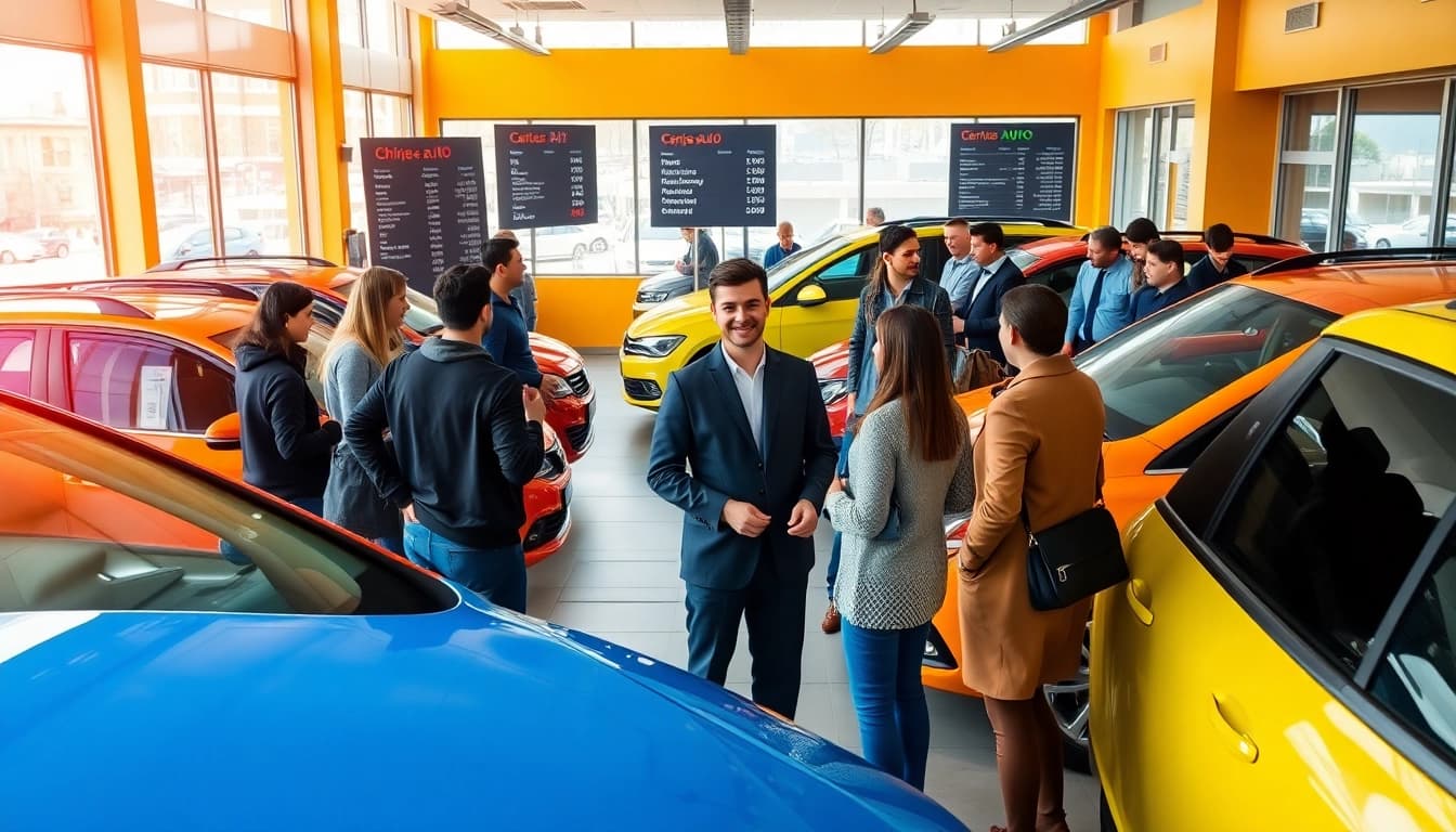 Chirie auto service showcasing modern vehicles and happy customers in Chișinău.
