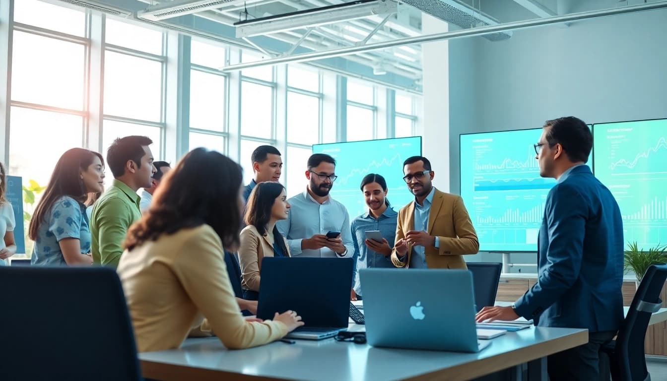 Boosting productivity with hubspot crm free in a collaborative office setting.