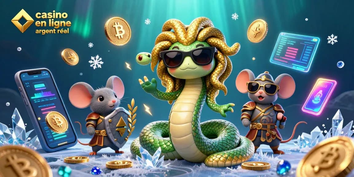 Jouez au casino en ligne argent réel avec notre Medusa amicale et des éléments de jeu captivants.