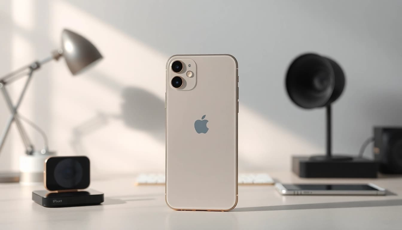 iPhone 16e precio destacado en una presentación moderna y elegante.