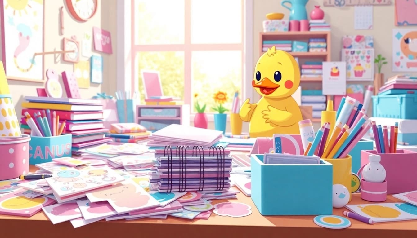Explore unique stationery items at dachiduck.com featuring beautiful stickers and creative designs.
