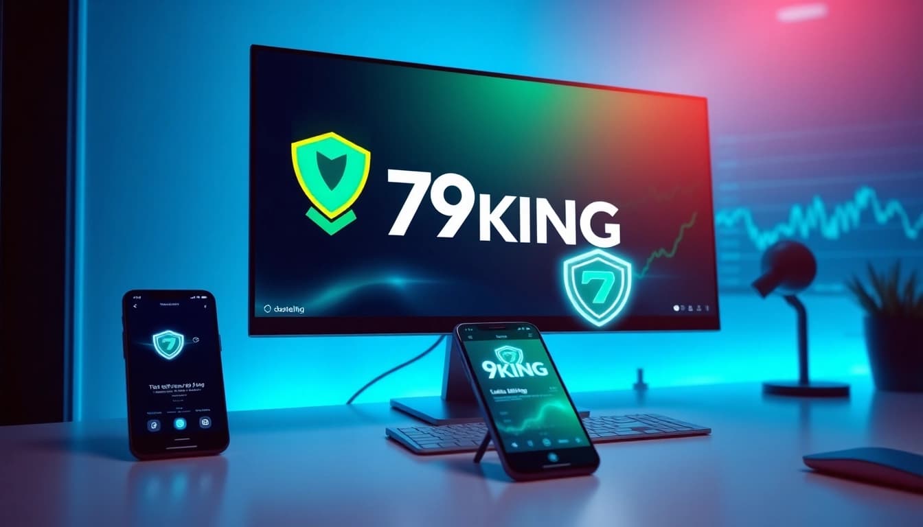 79king online gambling platform branding with secure, modern interface visuals