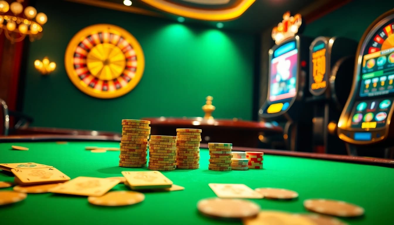 Engaging scene showcasing hidden wiki links amidst exciting casino gambling activities.