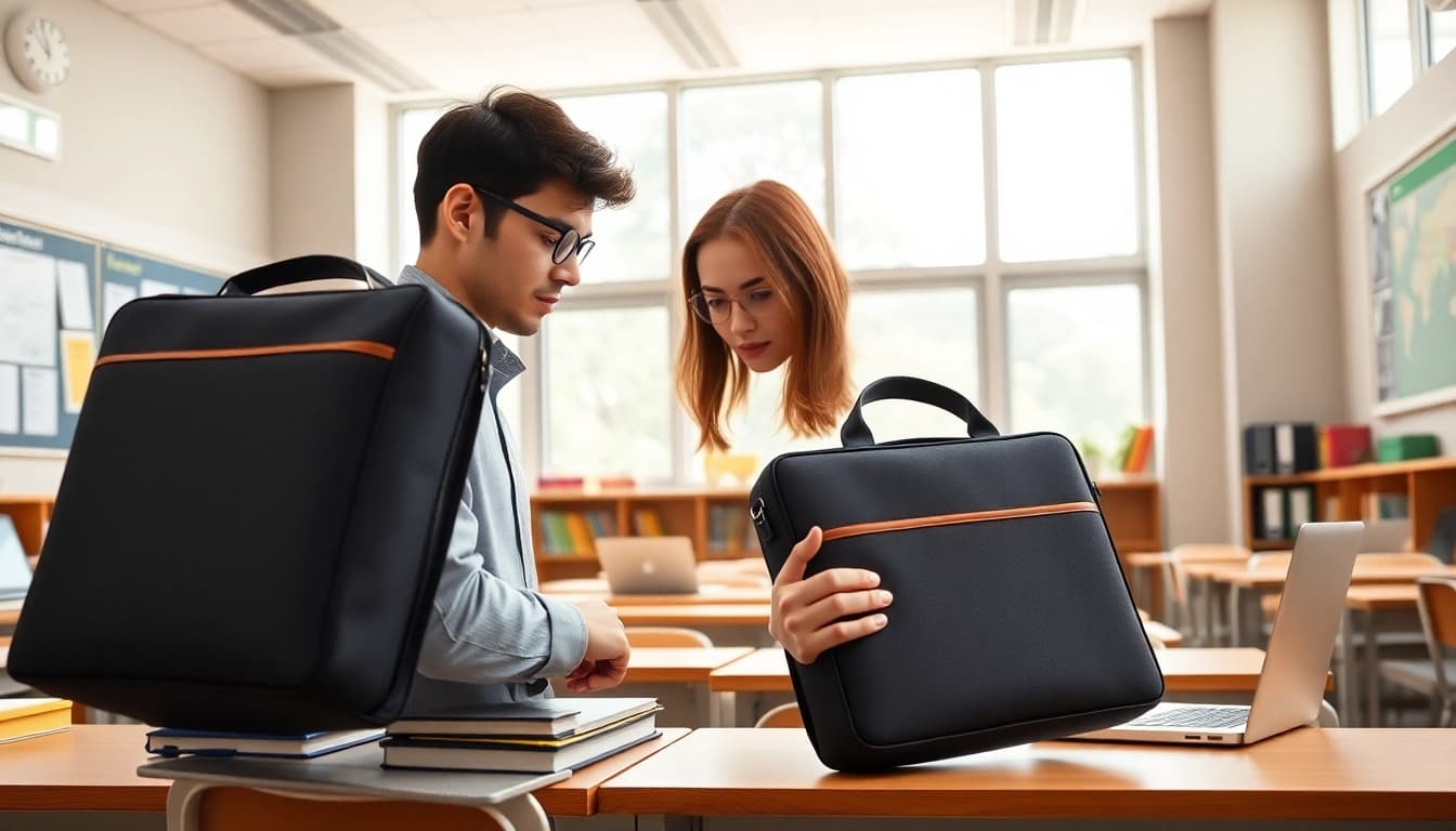 Handytasche Klassenzimmer: stylish case displayed in an engaging classroom setup.