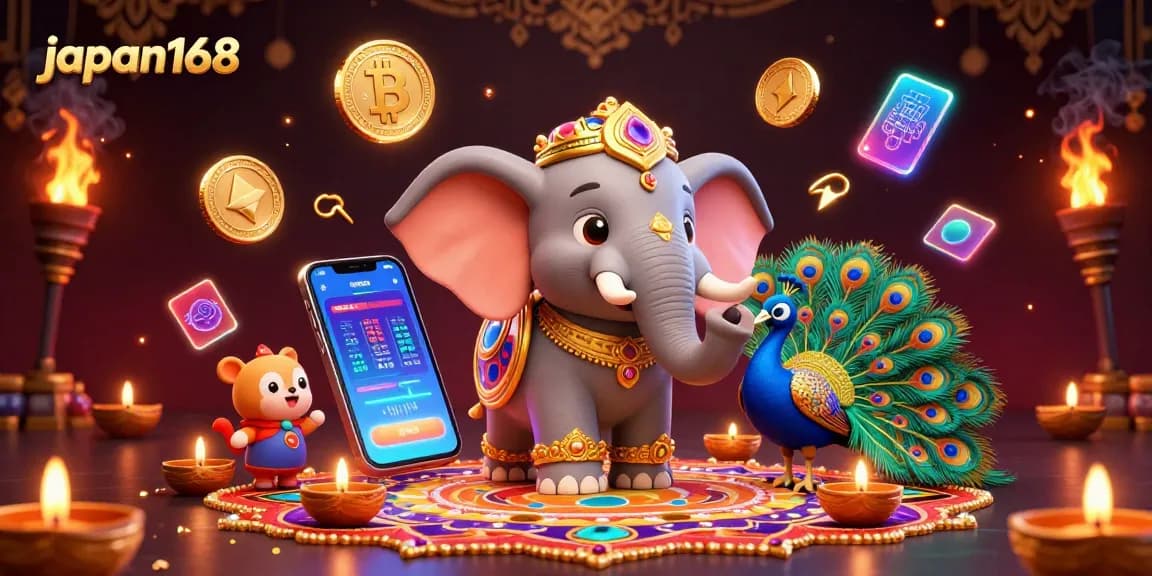 Engage with thrilling casino action at japan168 featuring vibrant 3D visuals and cryptocurrency icons