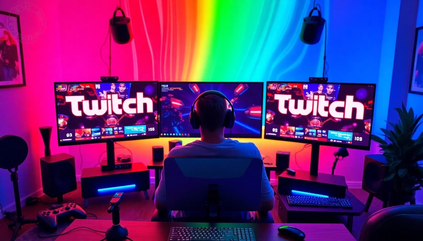 Enhance your streaming experience at https://streamgen.cc with a professional gaming setup featuring vibrant Twitch clips.