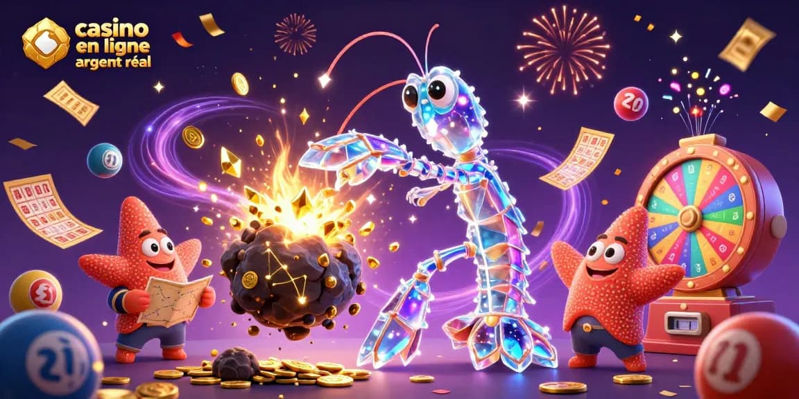Jouer à casino en ligne argent réel avec des personnages dynamiques et des éléments de jeu colorés.