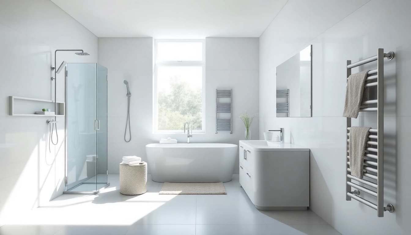 Gestalten Sie Ihr Badezimmer mit hochwertigen Sonni sanitär Produkten wie modernen Duschen und Heizkörpern.