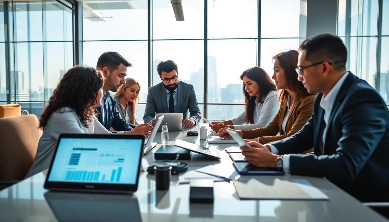 Www.valenciakey.com showcases a dynamic business meeting with diverse professionals engaged in collaboration.