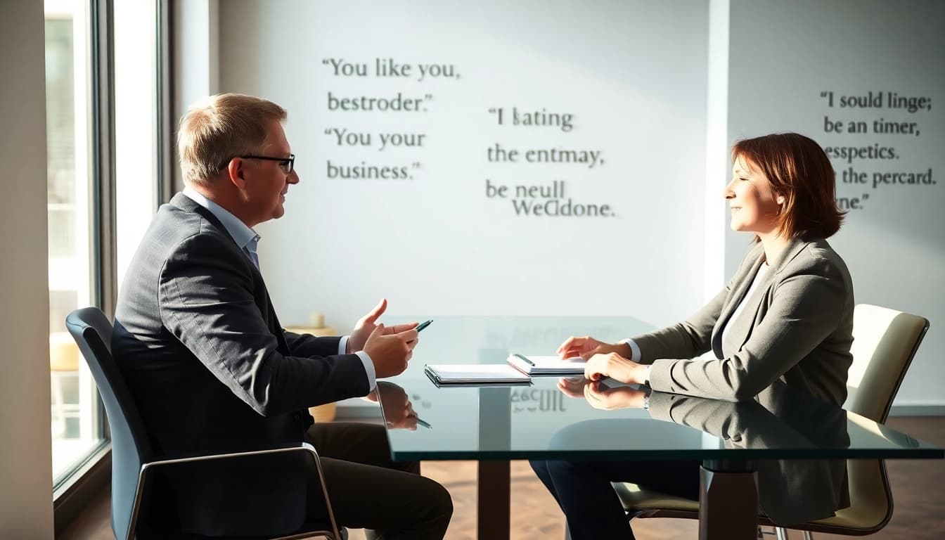 business coach near me providing personalized guidance in a professional office setting