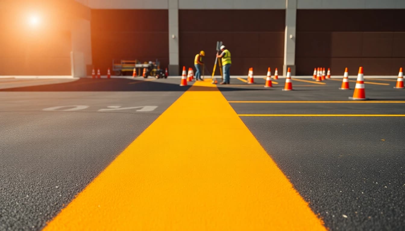 Enhance your space with commercial parking lot striping near me for improved visibility.