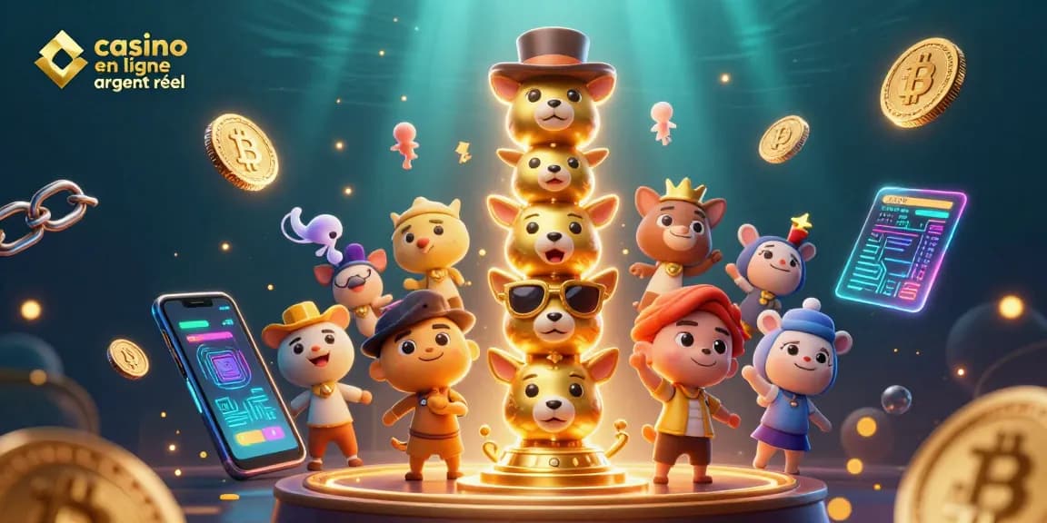 Jouez au casino en ligne argent réel avec des personnages de totem et des pièces de crypto-monnaie.