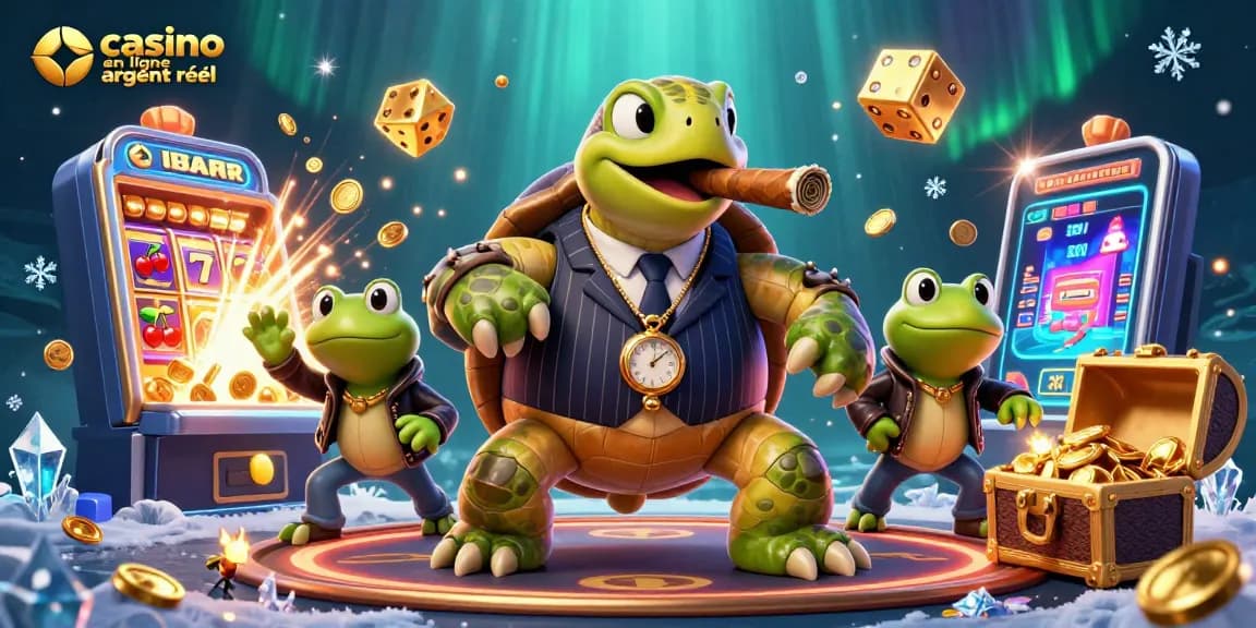 Faites l'expérience de l'excitation d'un casino en ligne argent réel avec une tortue massive et ses alliés animés.