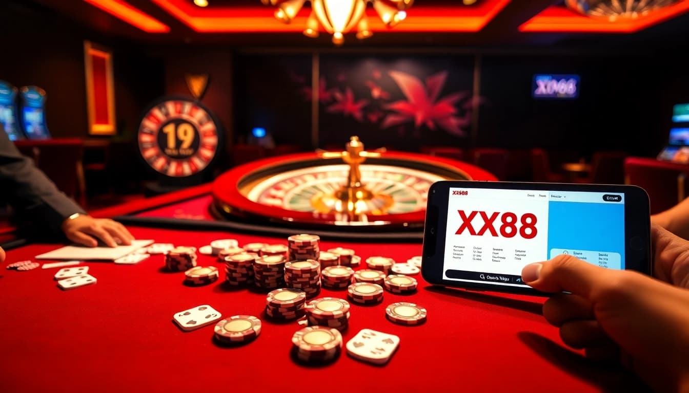 Experience thrilling gameplay at XX88 with high-stakes poker and roulette action.