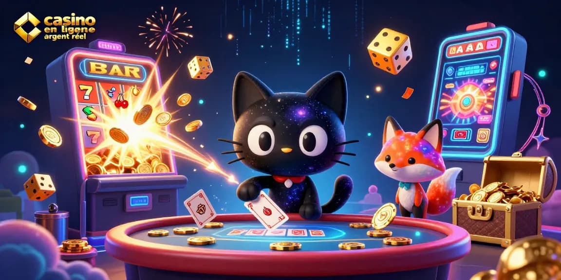 Gagnez des gains réels au casino en ligne argent réel avec une illustration captivante des jeux de casino.