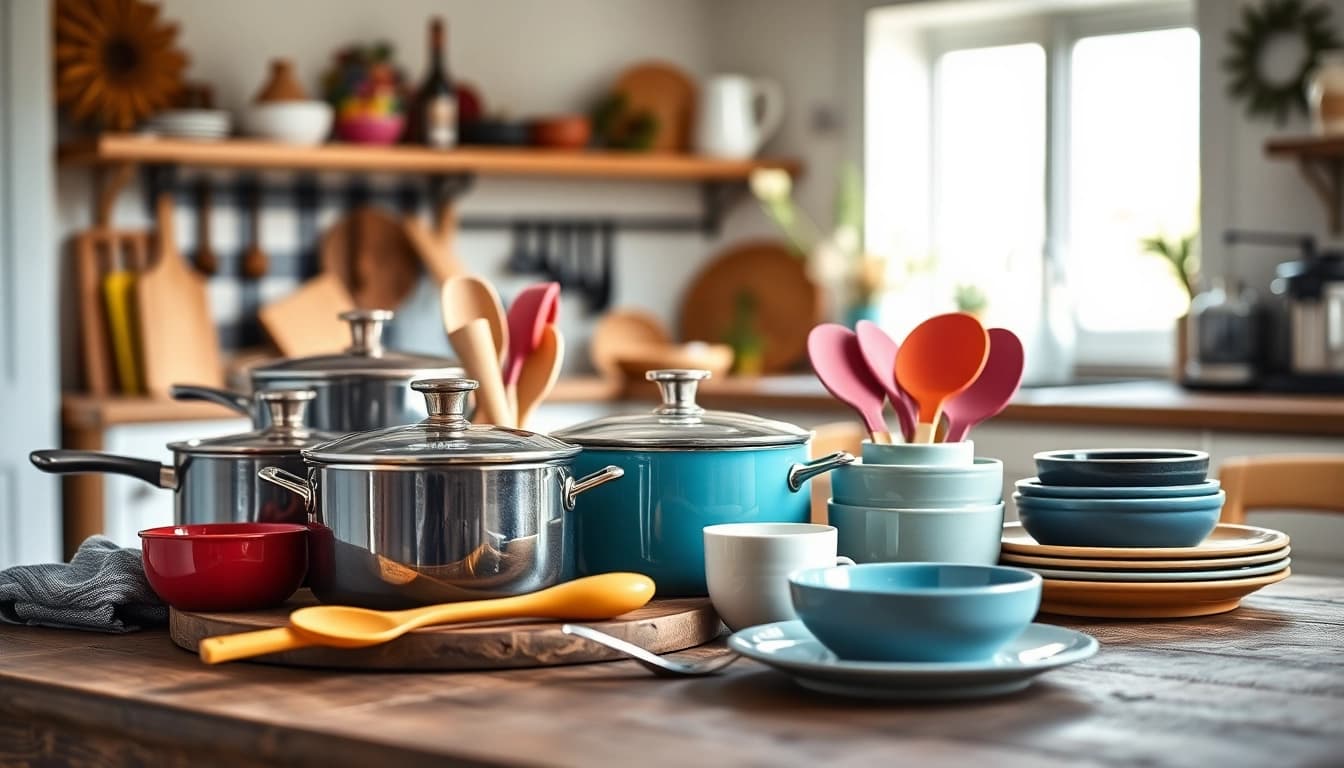 Explore creative kitchenware gift ideas NZ showcased beautifully in a cozy kitchen setting.