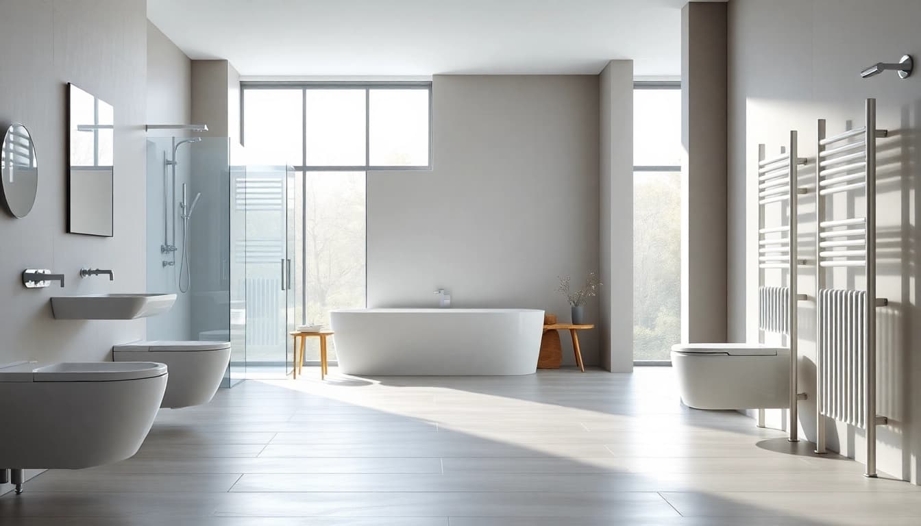 Entdecken Sie die eleganten sonni sanitär Produkte in einem modernen Badezimmer-Setting.