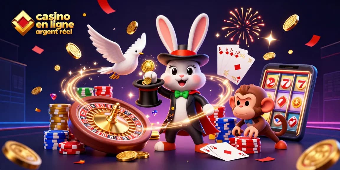 Gagnez avec le casino en ligne argent réel grâce à un magicien de la chance, des pièces d'or et des cartes de poker.