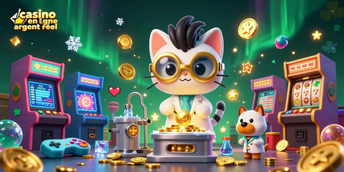 Profitez des machines à sous au casino en ligne argent réel avec des personnages animés et des éléments de jeu scintillants.
