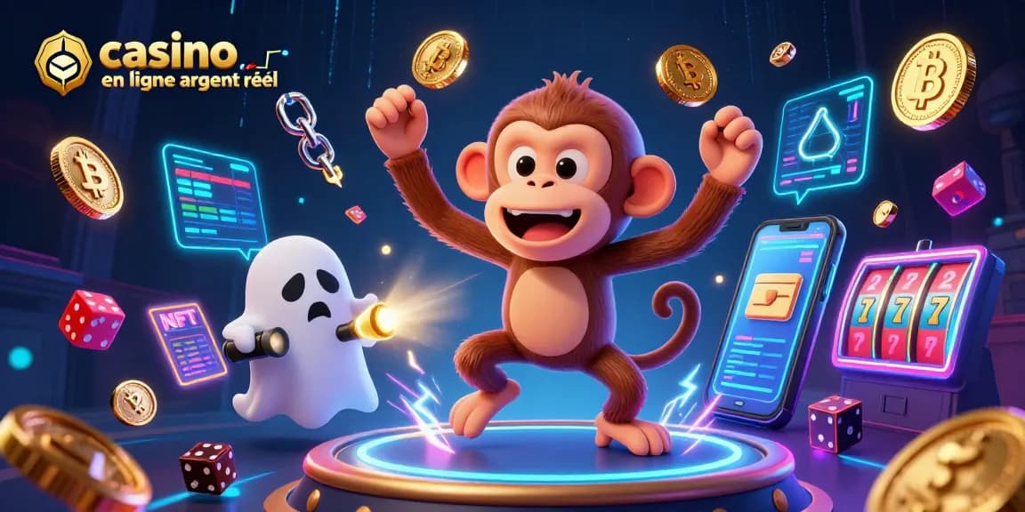 Jouez dans un casino en ligne argent réel entouré de pièces et de jeux captivants.