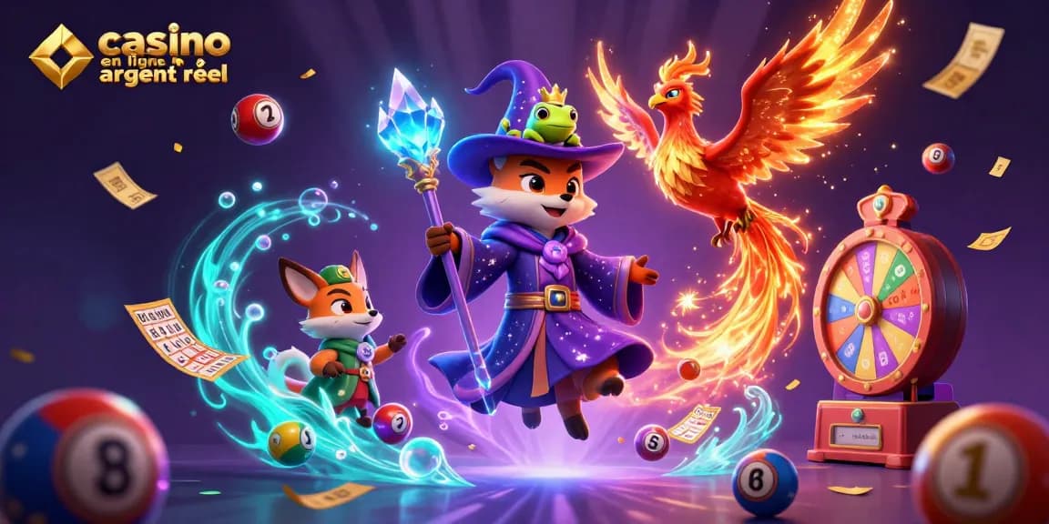 Profitez de l'expérience de casino en ligne argent réel avec un magicien, un phénix et une grenouille enchantée.