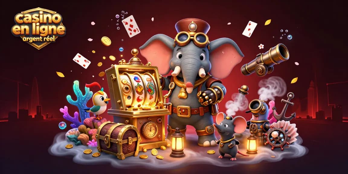 Profitez de l'expérience de casino en ligne argent réel avec une machine à sous dorée interactive.
