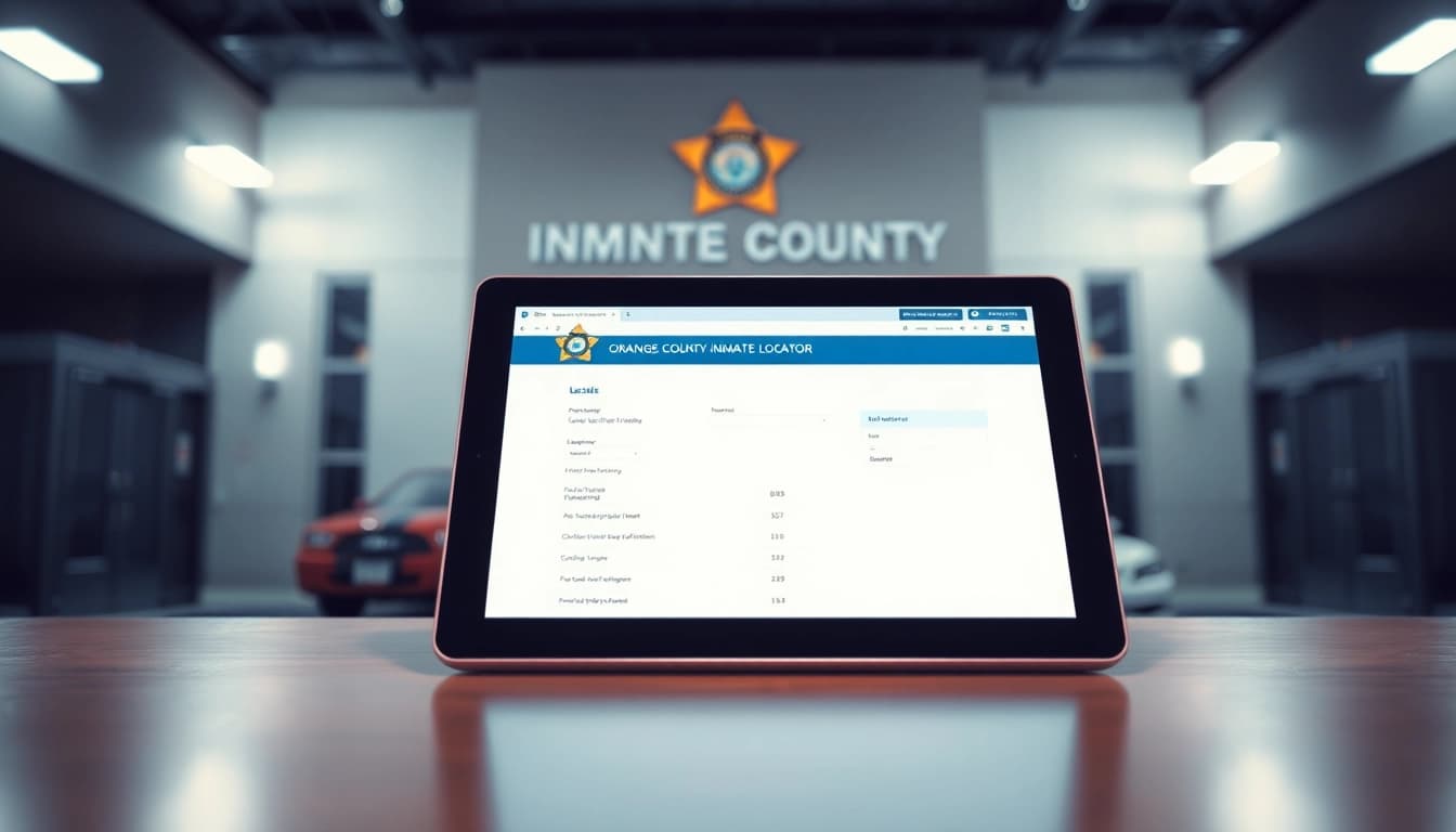 Explore the Orange County Jail Inmate Locator on a digital device in a secure environment.