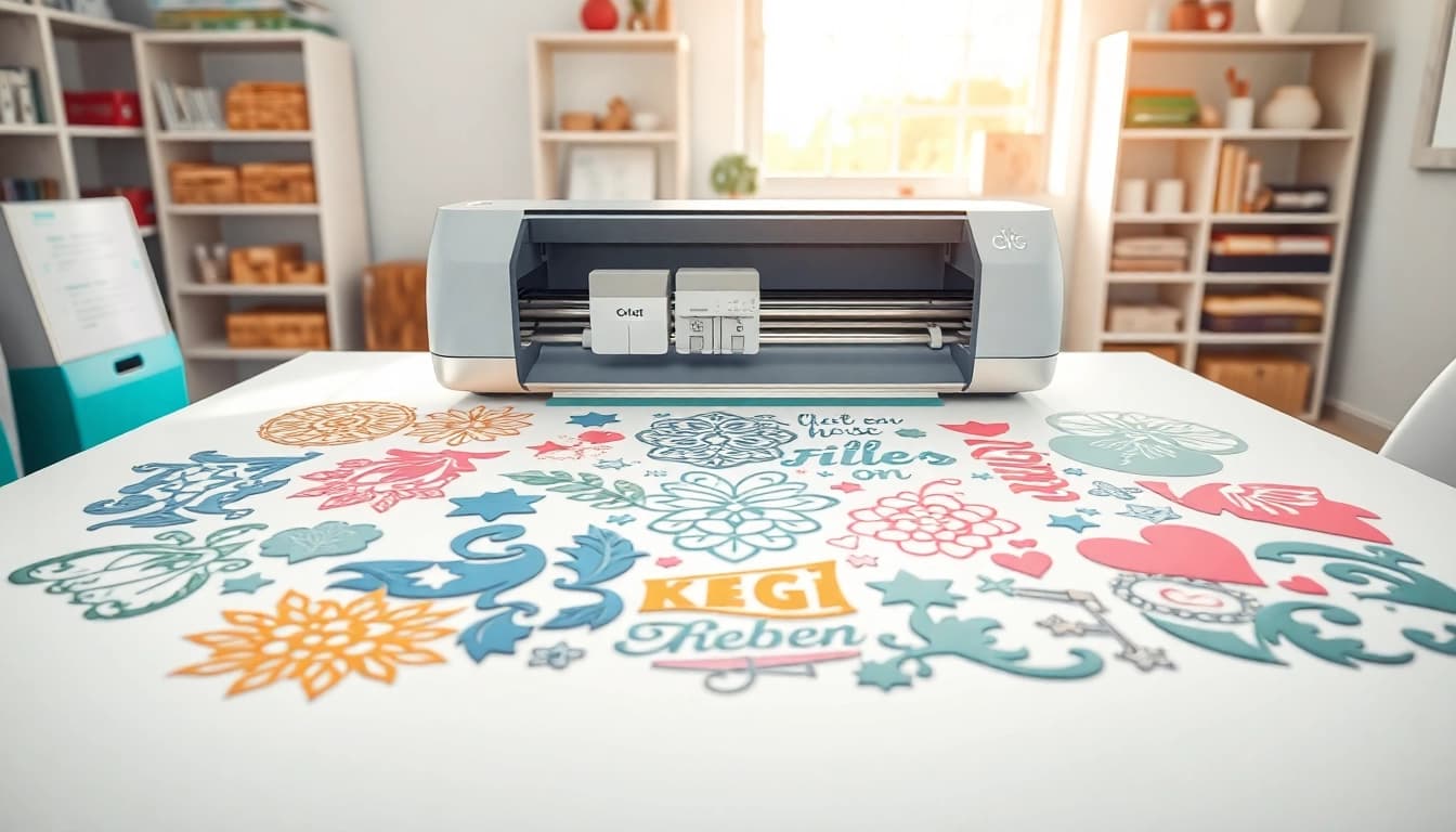 Create stunning projects with SVG cut files free download presented in a vibrant crafting workspace.