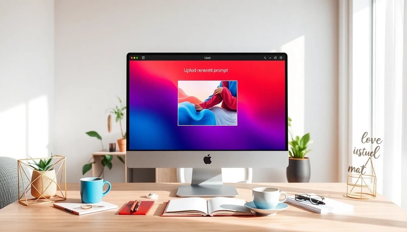 Generate accurate image to prompt descriptions on a sleek interface.