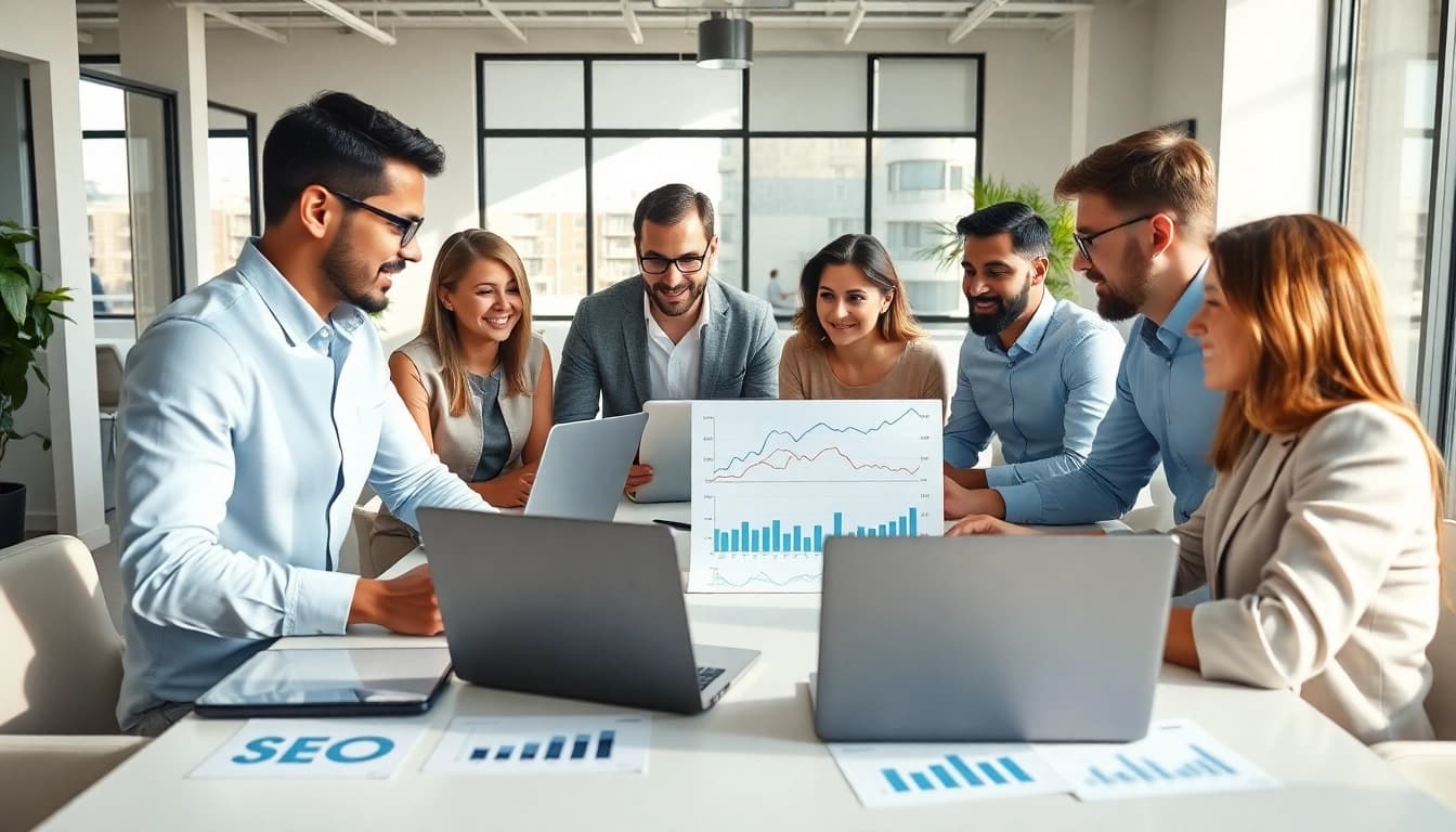 Optimieren Sie Ihre SEO preise mit Strategien und Expertenteam in hellem Büro.