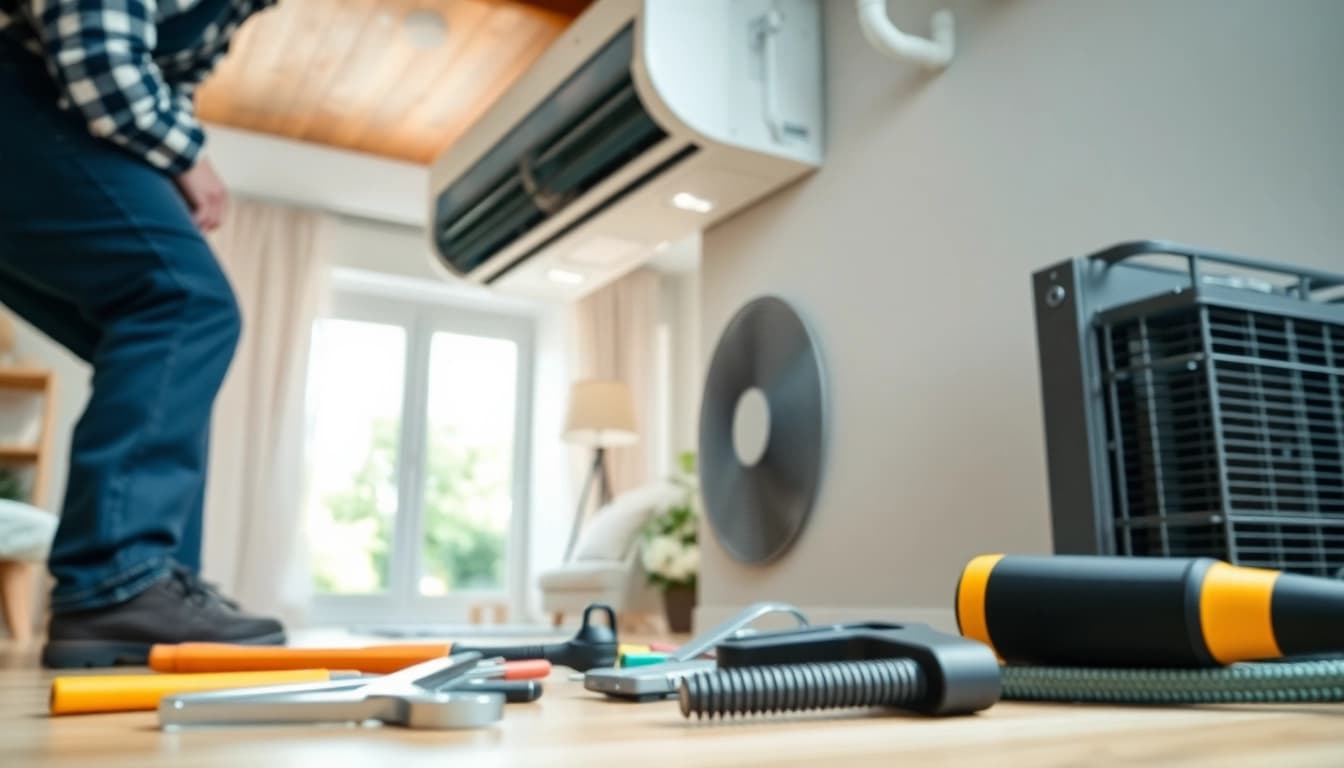 Expert HVAC installation in Patterson NY showcasing a technician at work.