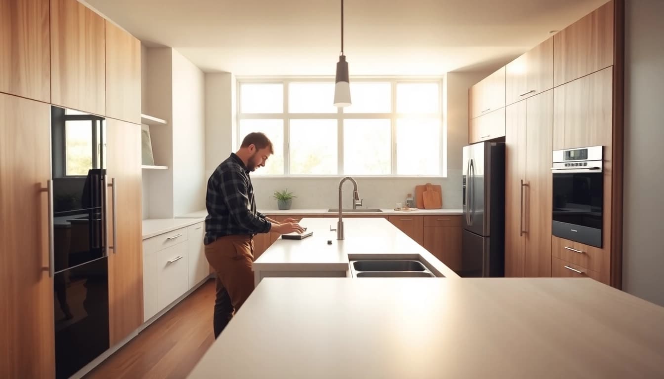 Transform your home with a stunning home renovation that features an elegant kitchen remodel.