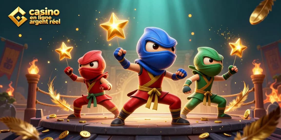 Pariez dans un environnement dynamique avec le casino en ligne argent réel où des chameleons ninjas s'affrontent.