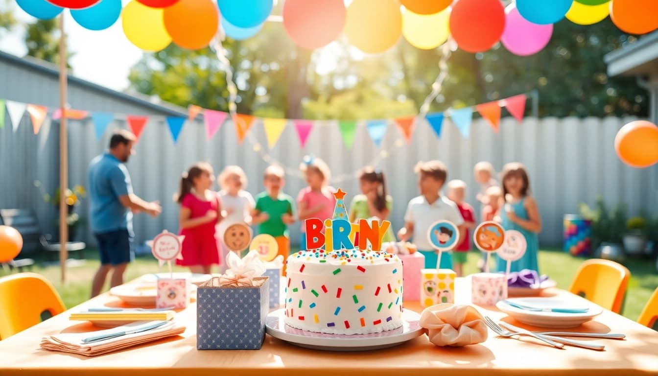 Celebrate a customizable birthday party with personalized decorations and joyful guests in a vibrant setting.
