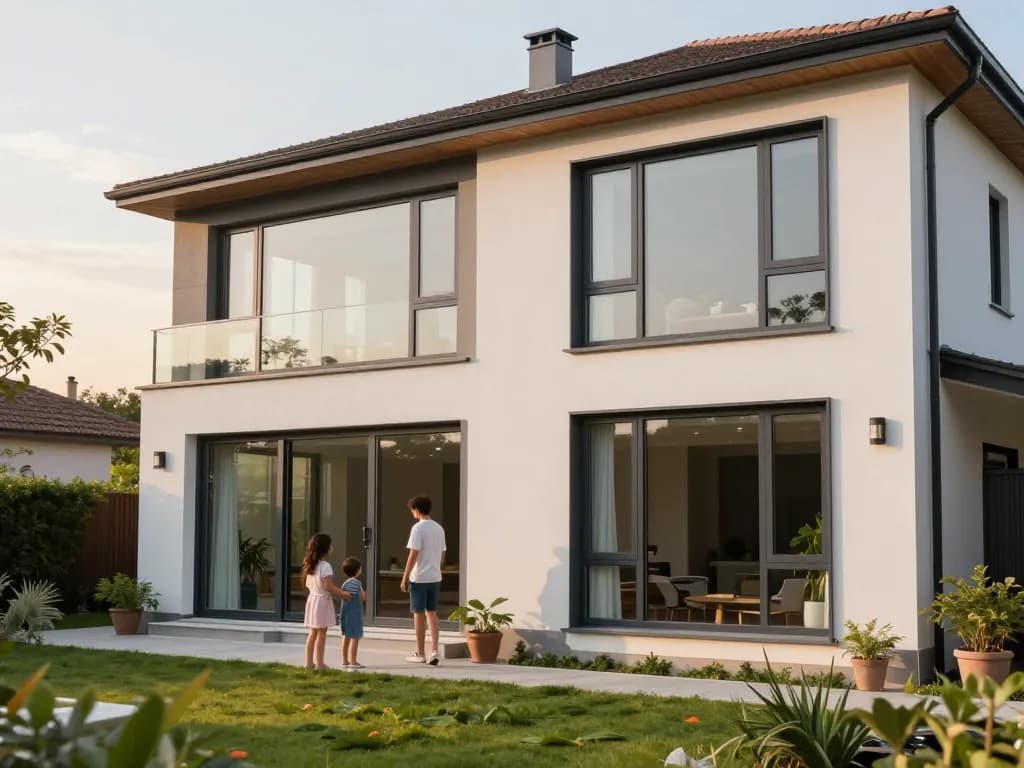 Atemberaubende Schüco-Fenster, die das moderne Wohndesign verbessern und Energieeffizienz sowie ästhetische Anziehungskraft zeigen.