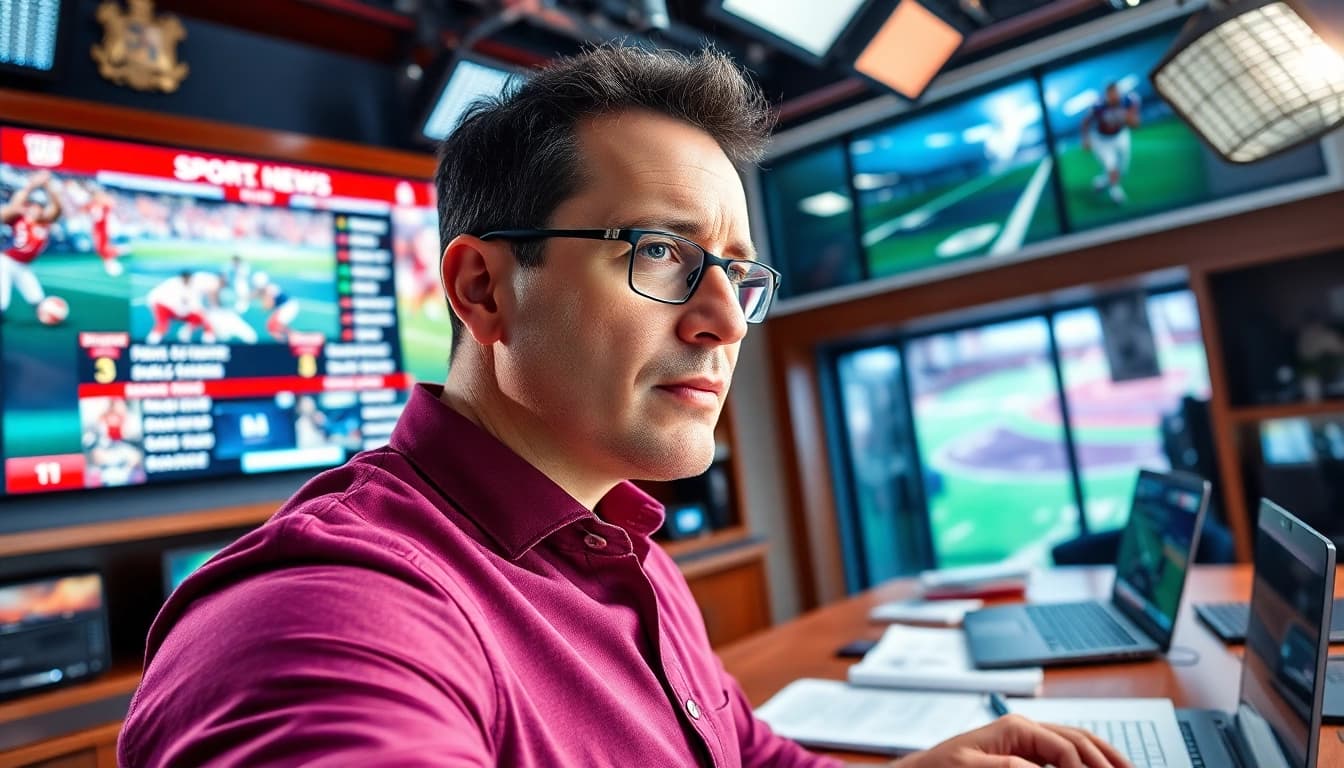 Engaging sports reporting at sportsbytes.com.ph with a vibrant newsroom atmosphere.