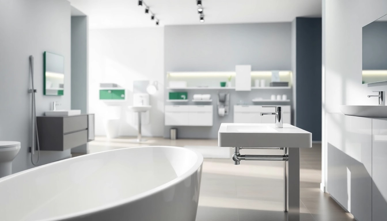 Die sanitären Lösungen von sonni sanitär GmbH in einem modernen Badezimmerdesign.