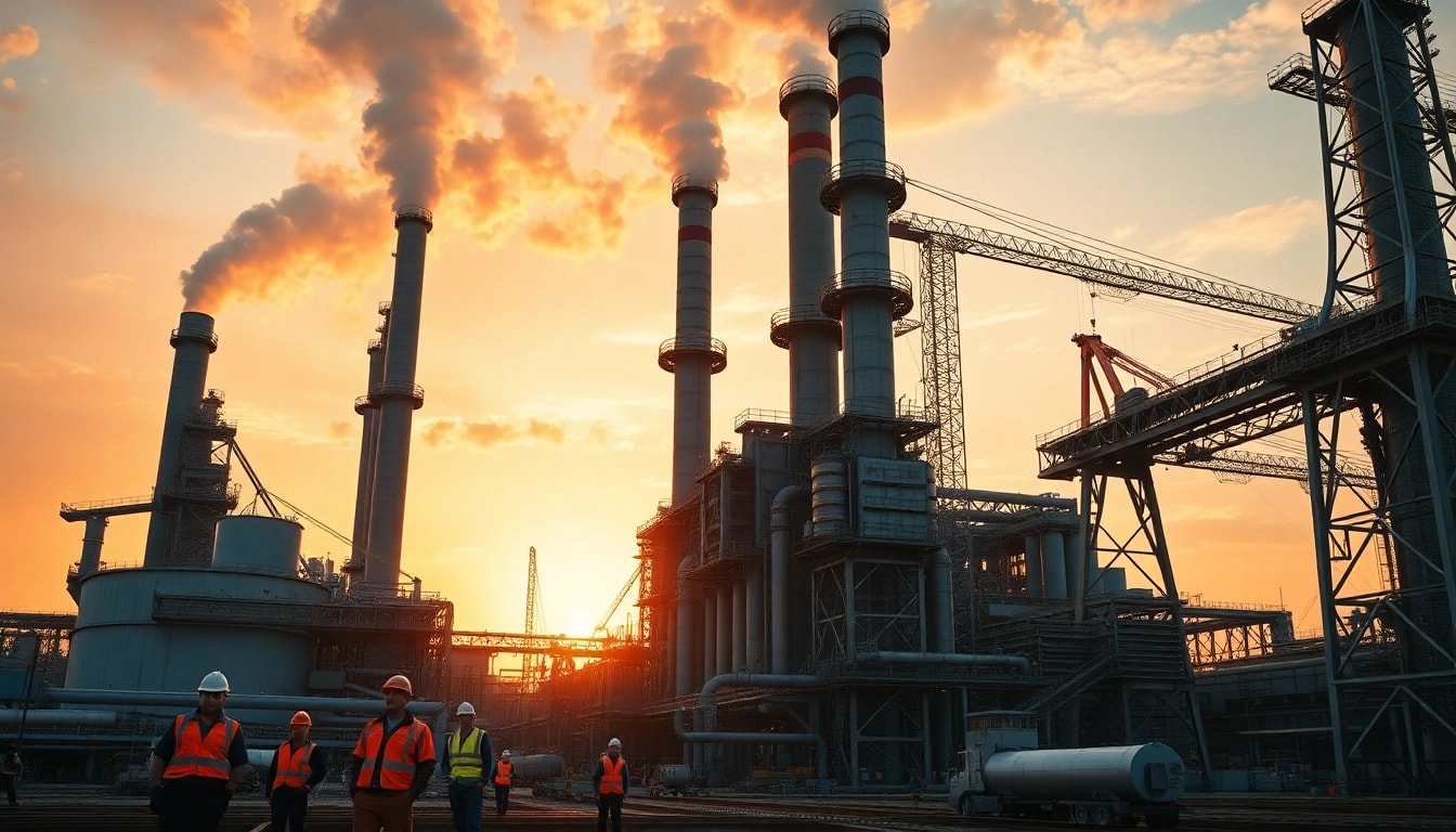 Engaging view of a modern steel mill highlighting safety and productivity in steel production.