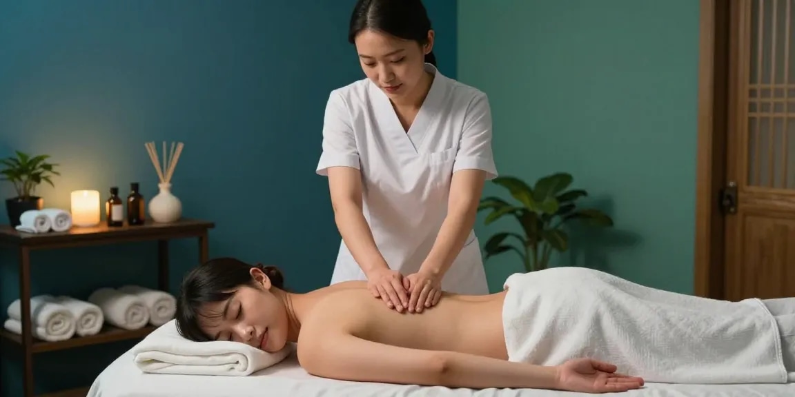 성정동마사지가 이뤄지는 편안한 마사지 테라피 룸 분위기