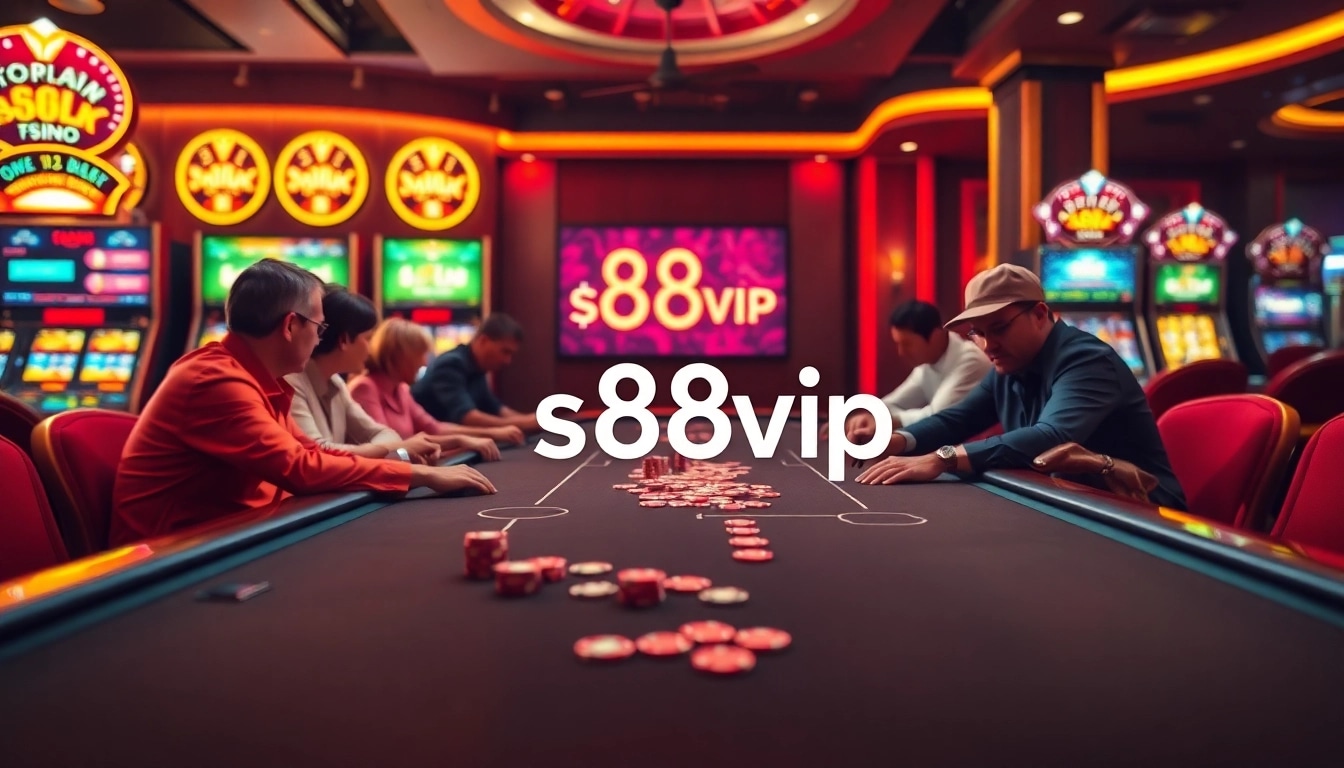 Experience the thrill of high-stakes gambling at s88vip with vibrant casino scenes.